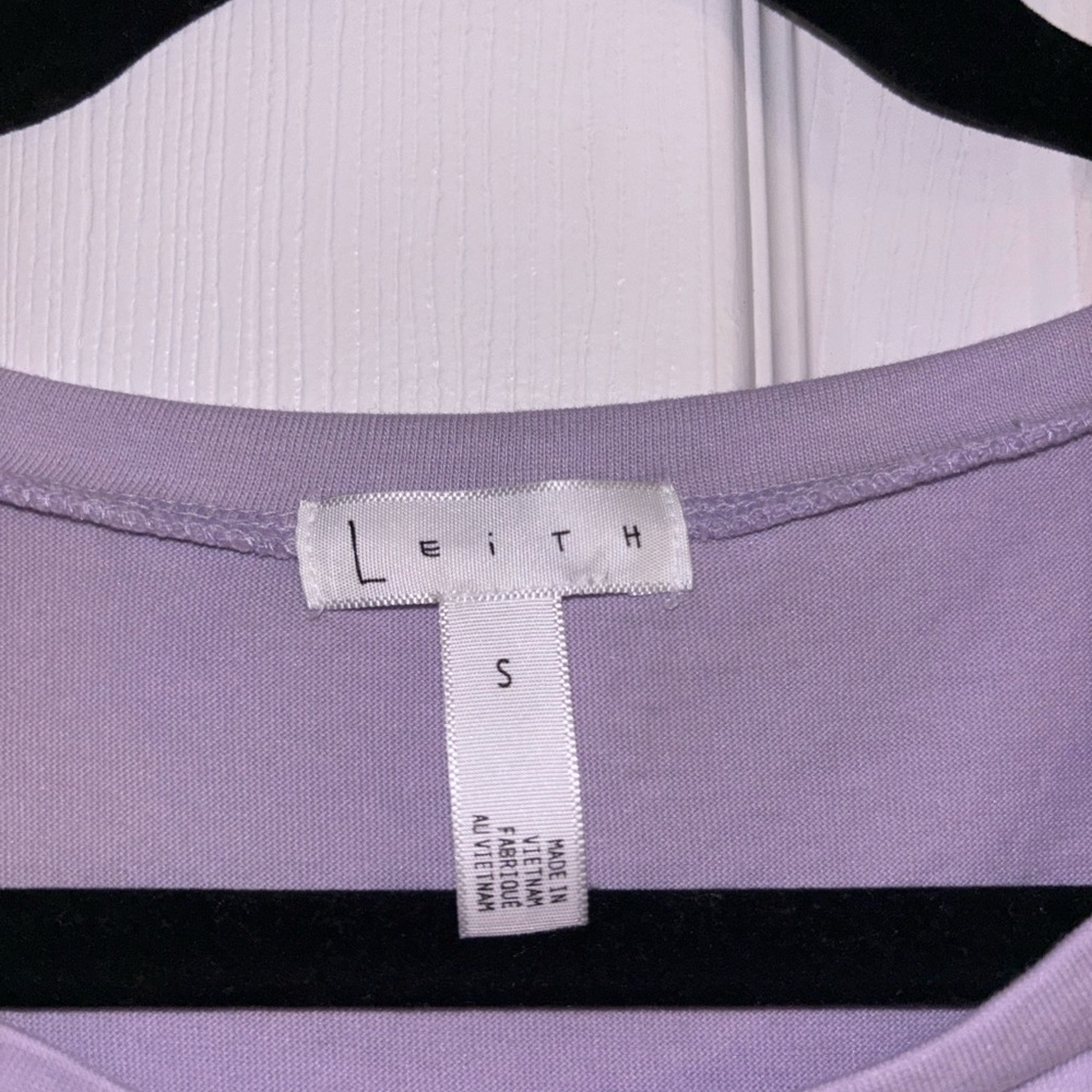 Leith Lavender Ruched Midi Dress Size Small - Picture 4 of 6